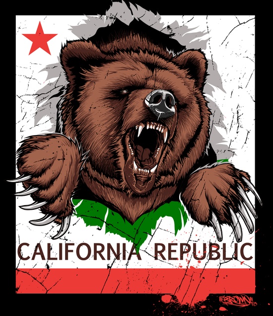 DeviantArt Growling California Bear Flag | Bear Flag Museum
