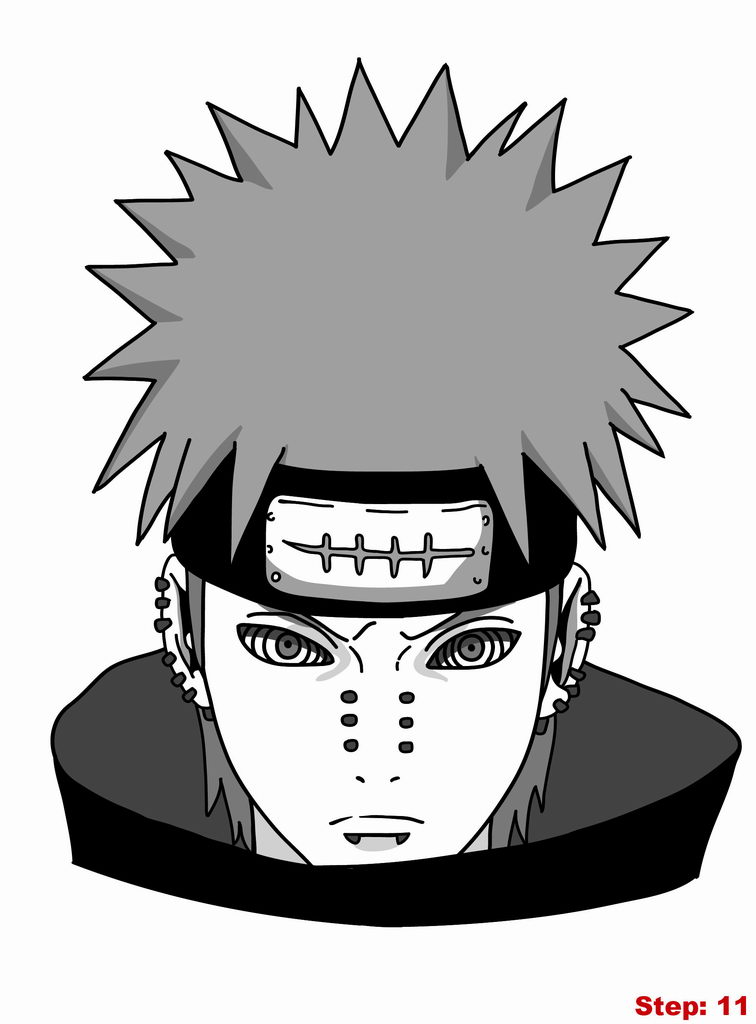 How to Draw Pain Tendo from Naruto | how to draw manga 3d