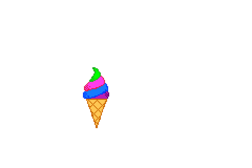 Ice cream cone - Make Pixel Art.
