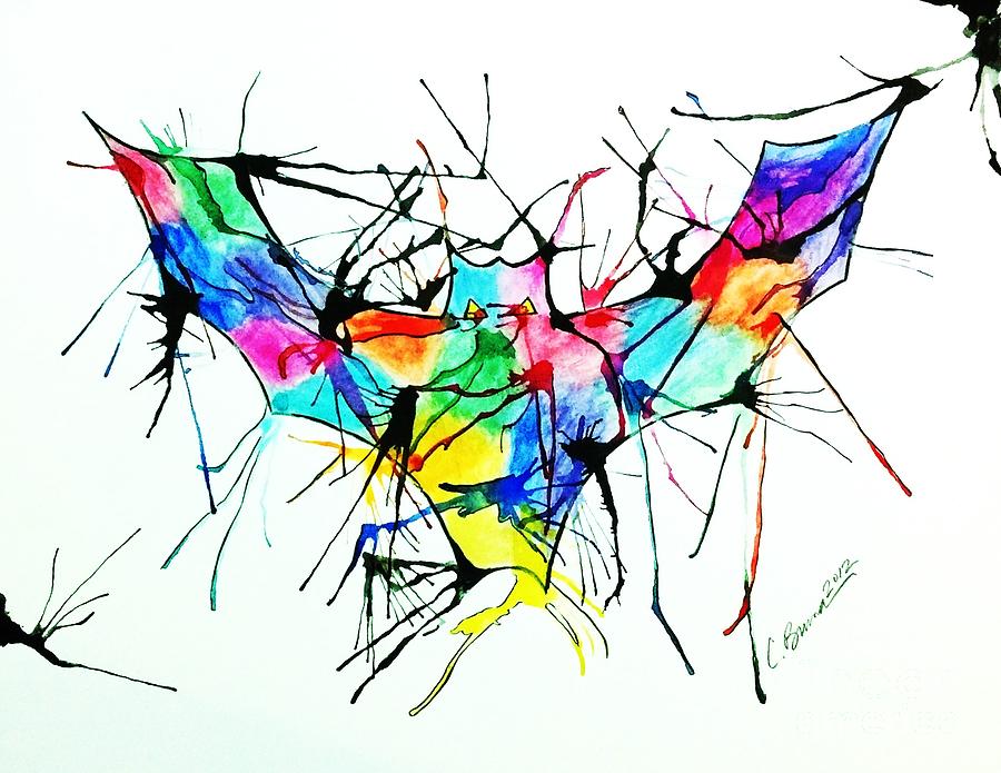 Splatter Bat by Christy Bruna - Splatter Bat Painting - Splatter ...