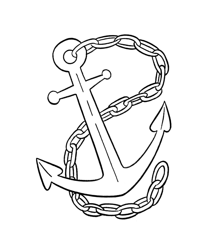 ship wheel anchor drawing Colouring Pages