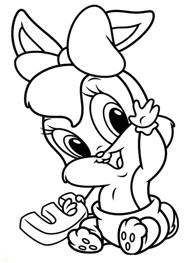 Funny Baby lola Bunny Coloring Pages - Looney Tunes Cartoon ...