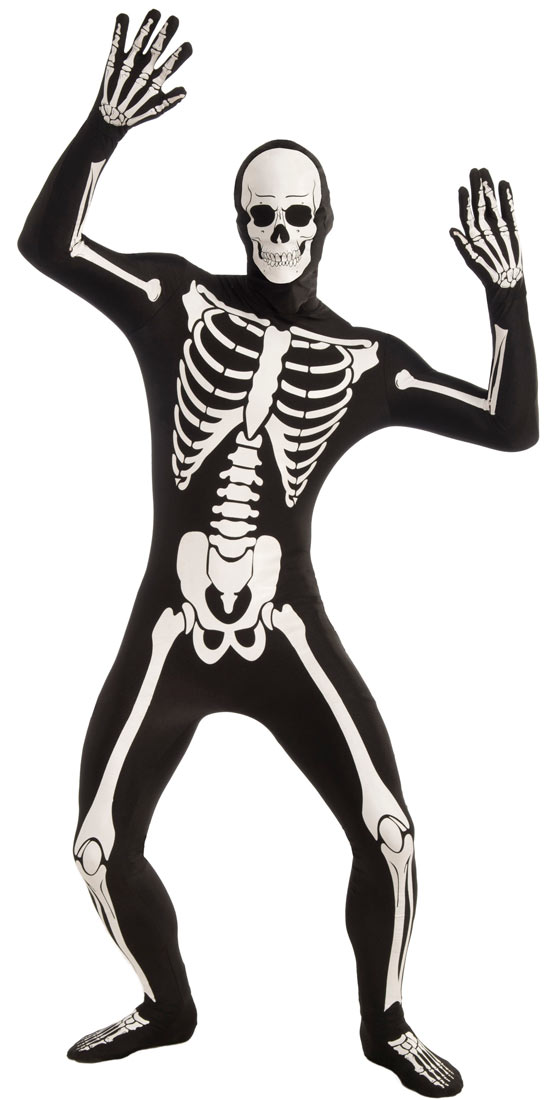 Disappearing Man Glow-In-The-Dark Skeleton Adult Costume ...