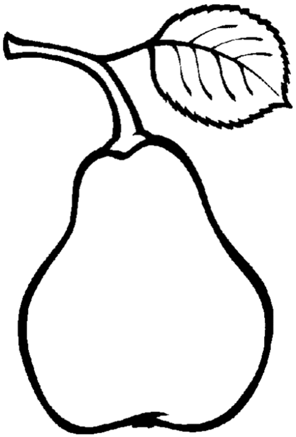 Tasty Fruit Coloring Pages Pear - Fruits Coloring pages of ...