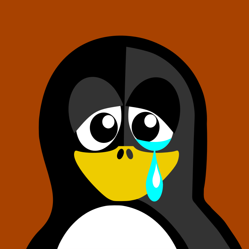 Clipart - sad penguin