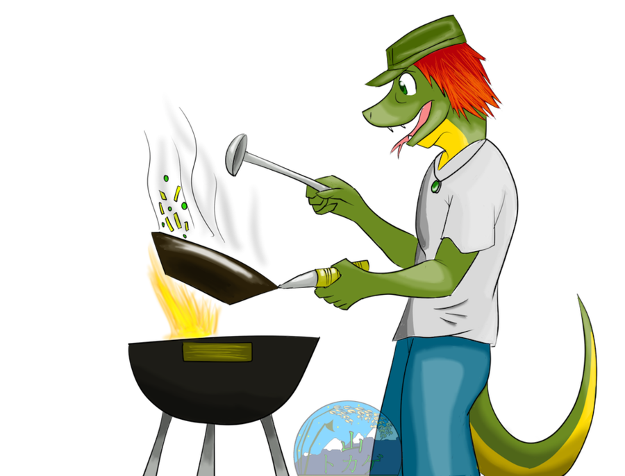 Stir Frying Lizard(Old Draft) by Raptoid on deviantART
