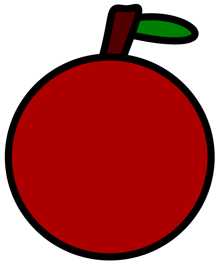 Very simple apple SVG Vector file, vector clip art svg file ...
