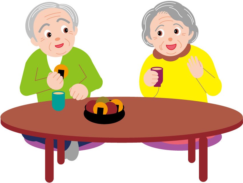 Vector cartoon old couple drinking tea | Vector Images - Free ...