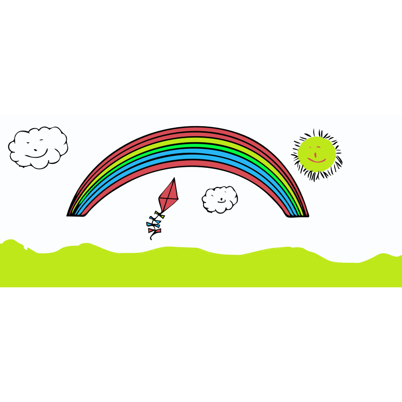Clipart - Happy Rainbow Cartoon