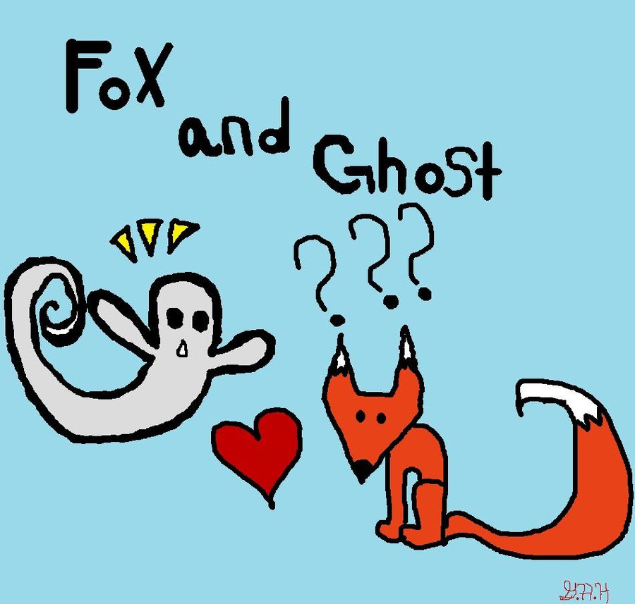 Fox and Ghost cover art W.I.P by girz94 on deviantART