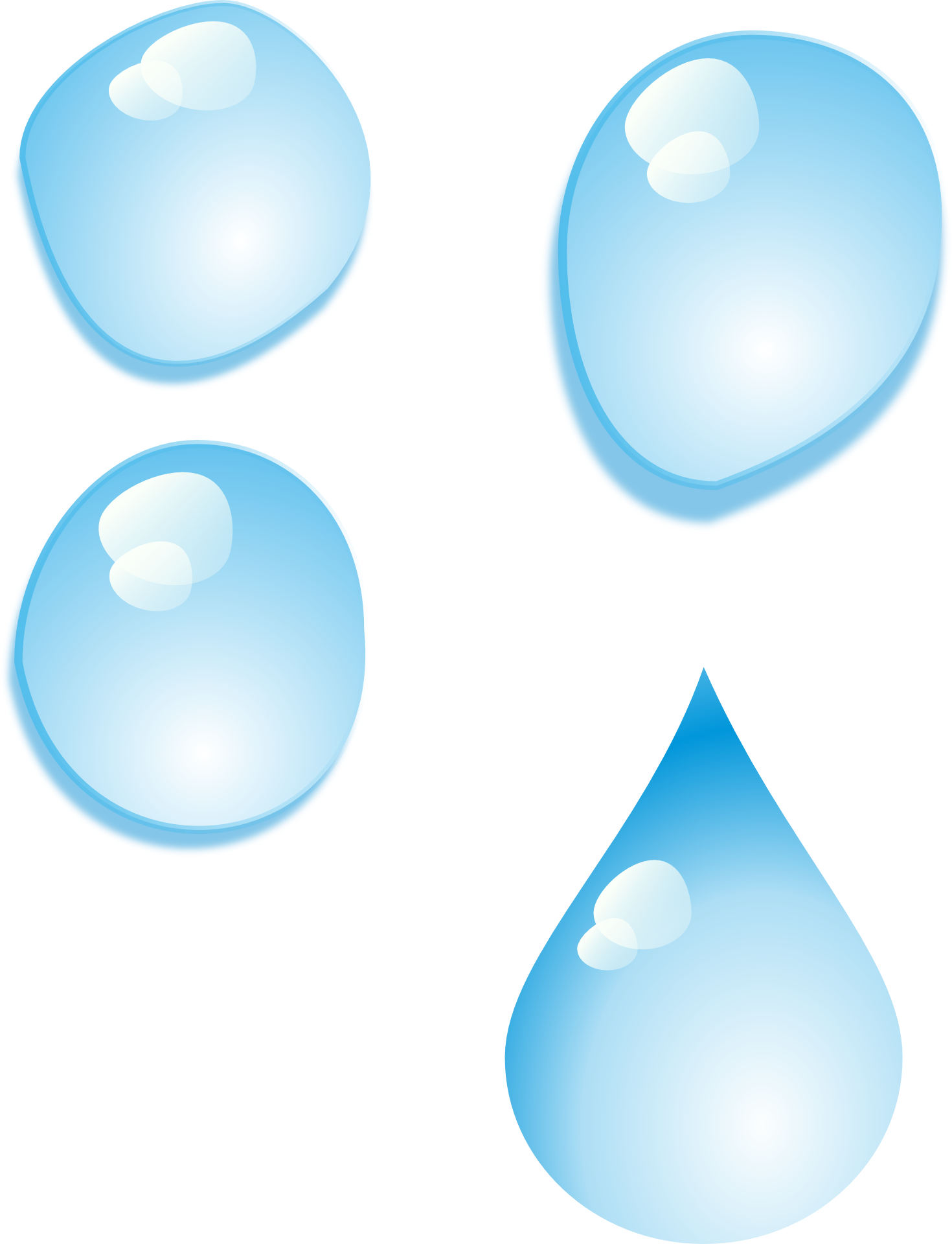Water drop-raindrop blue cartoon vectorFree PSD,Vector,Icons,Graphics