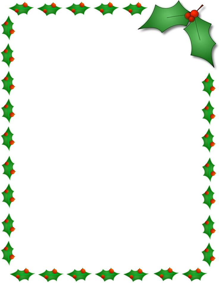 Christmas holly border page | Projects to Try | Pinterest