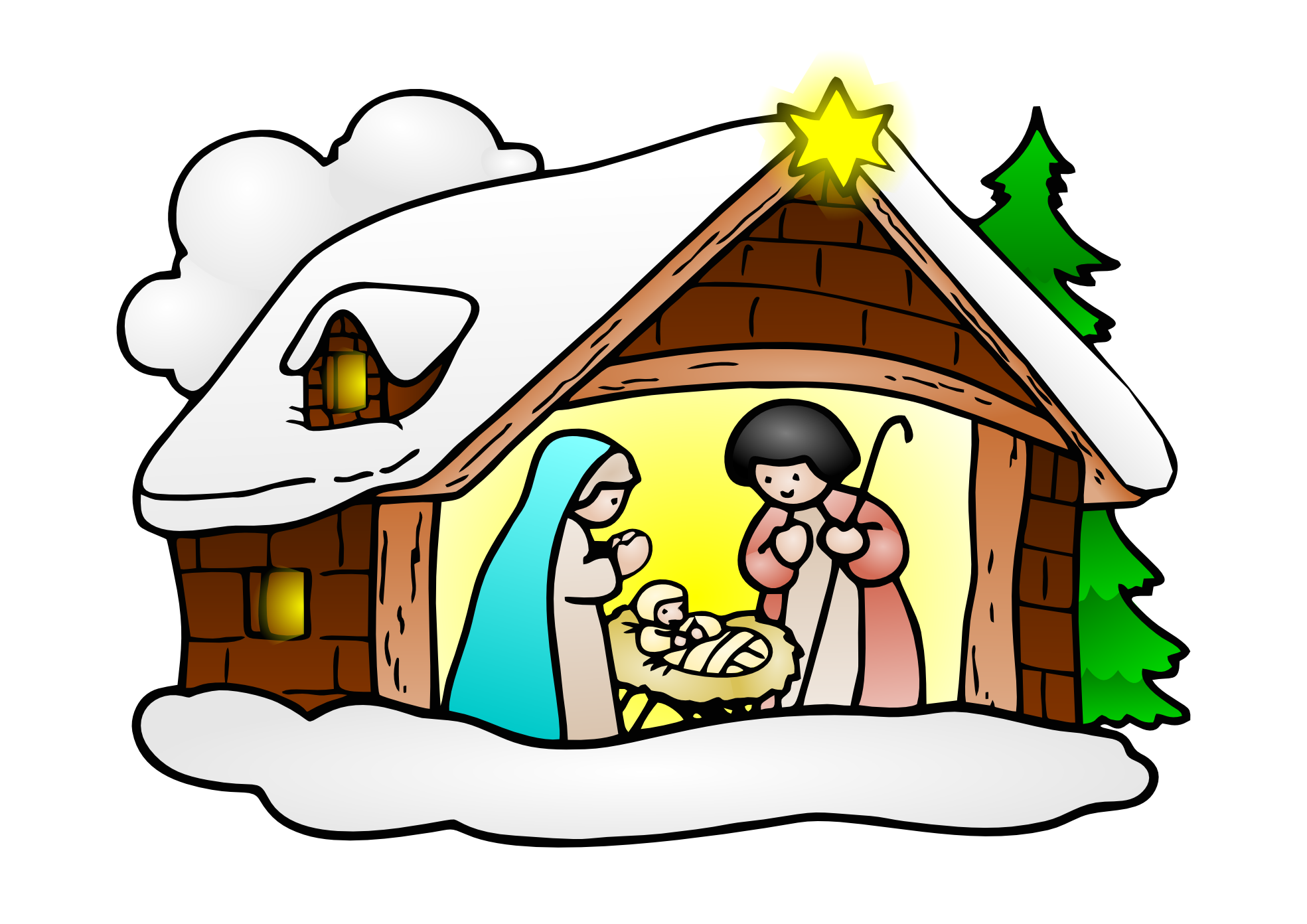 Cute Nativity Scene Clipart Images & Pictures - Becuo