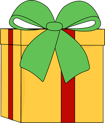Yellow Christmas Gift Clip Art - Yellow Christmas Gift Image