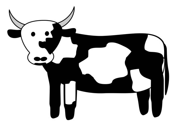 Cow Clipart Black And White - Gallery