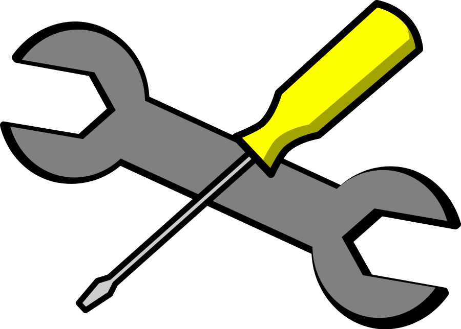 Screwdriver and wrench icon small clipart 300pixel size, free ...