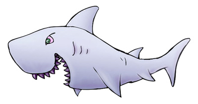 Shark Clipart Cartoon, Scary Great White Shark | Just Free Image ...