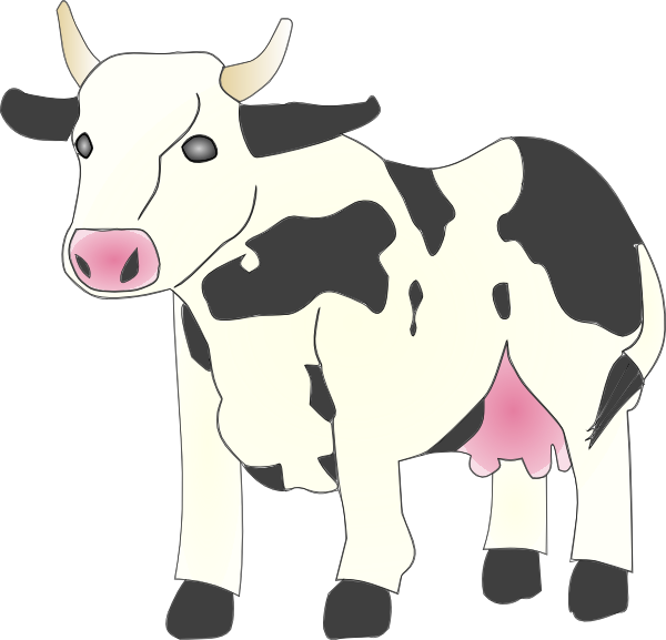 Cow 8 clip art - vector clip art online, royalty free & public domain