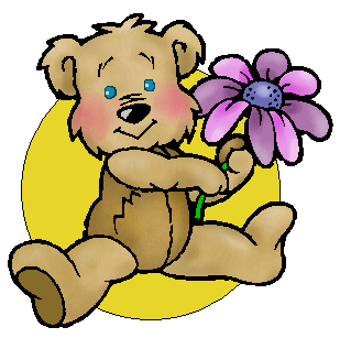 Teddy Bear Clip Art - Brown Teddy Bears on Yellow