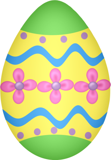 Green and Yellow Easter Egg Clipart