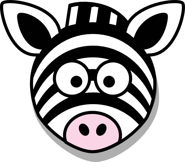 Zebra Head No Body clip art - vector clip art online, royalty free ...