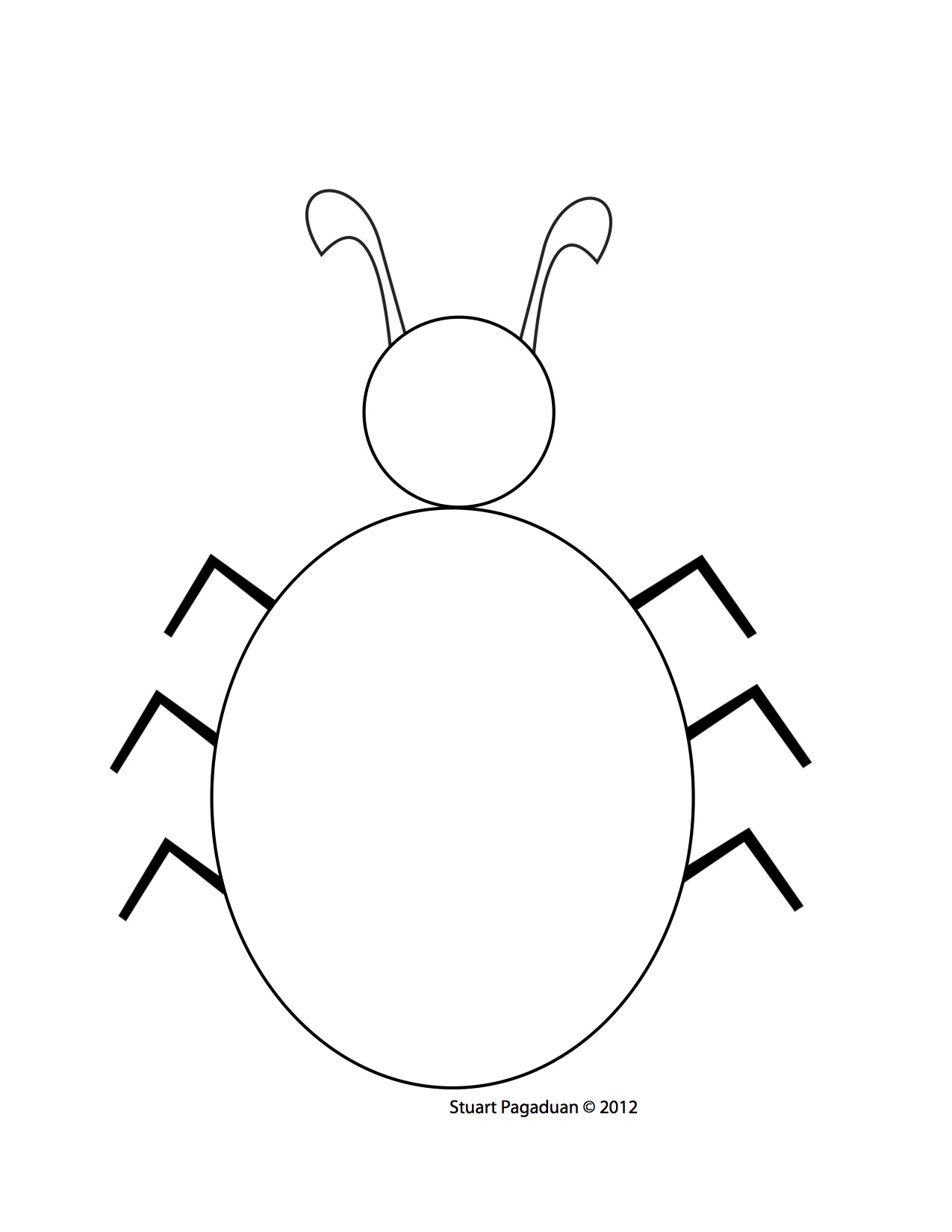 Images For > Ladybug Outline Clipart