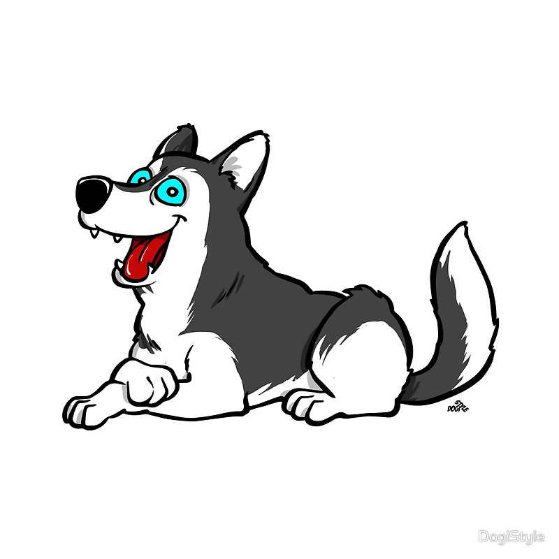 Funny cartoon Husky dog" Tote Bags by DogiStyle | Redbubble