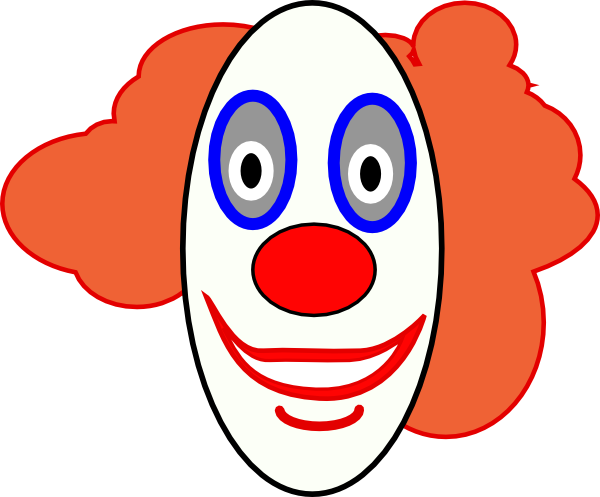 Creepy Clown Face clip art - vector clip art online, royalty free ...