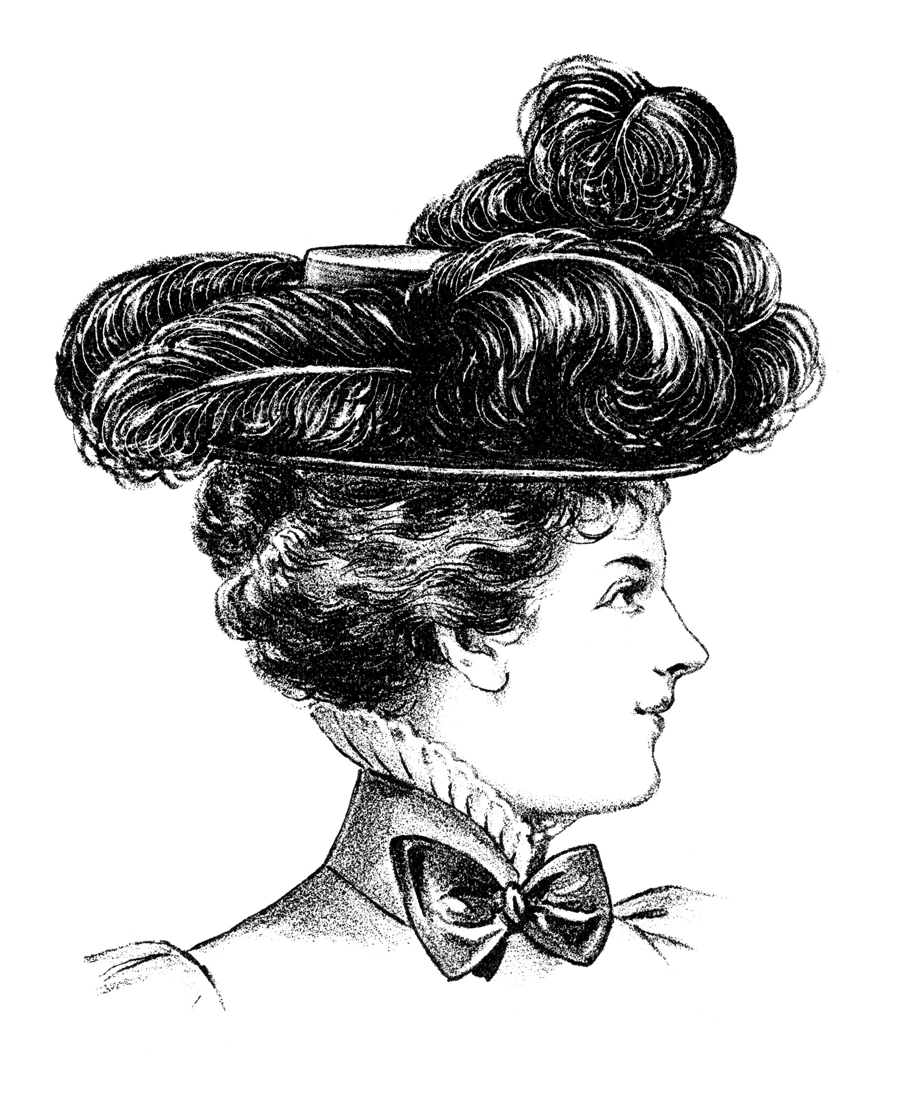 Free Vintage Image Victorian Ladies' Felt Hat | Old Design Shop Blog