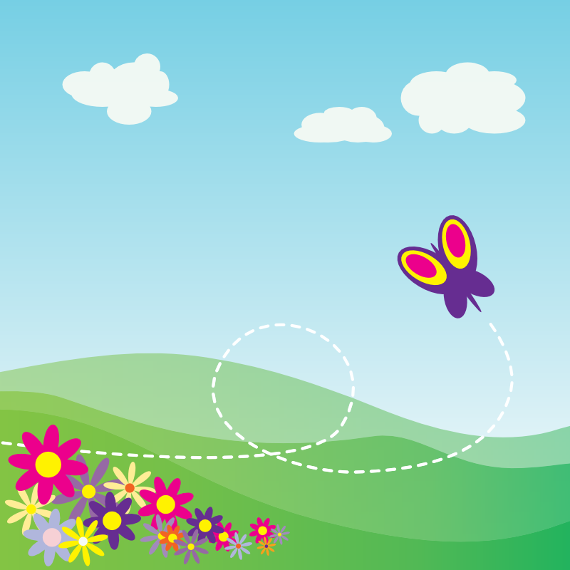 Wallpapers Collection: clip art flowers and butterflies