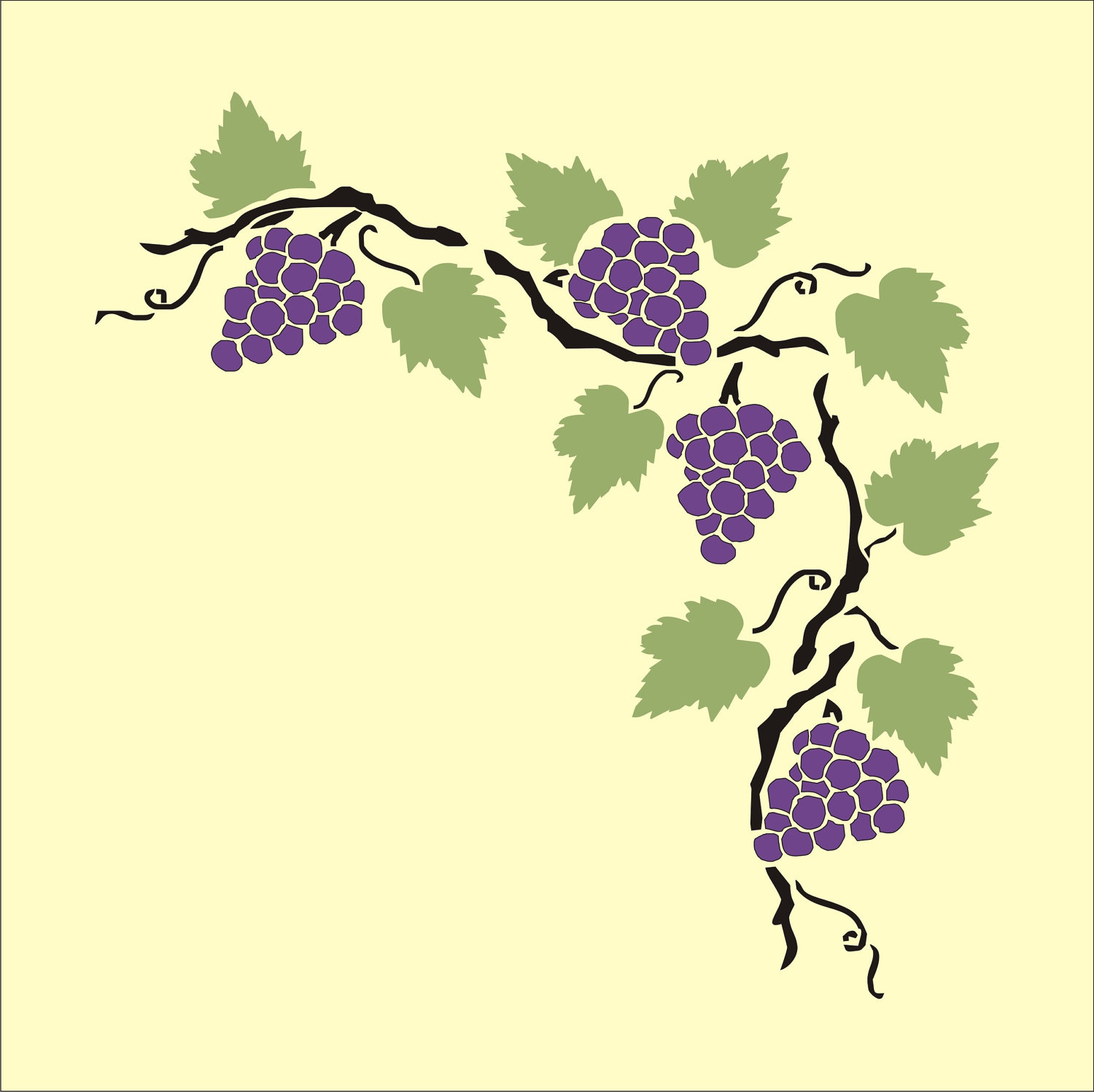 Grape Vine Stencils Cliparts co