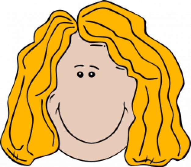 girl head smiley with blonde hair Vector | Free Download