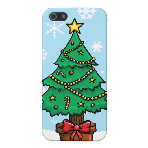 Cartoon Christmas Tree Cover For iPhone 5 | Zazzle