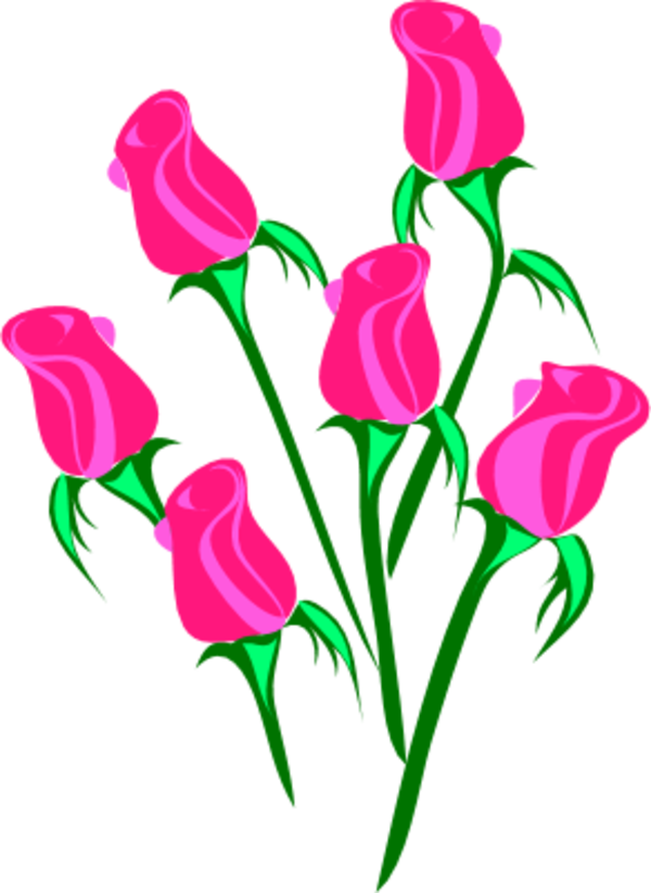 roses flowers romance love valentine - vector Clip Art