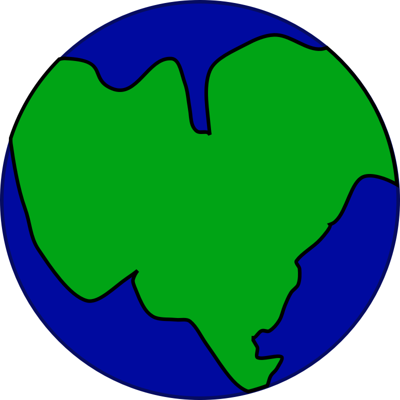 Clipart - Earth with one continent
