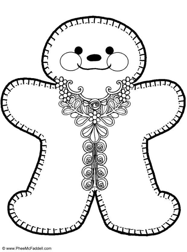 Gingerbread-man-coloring-pages-5 | Christmas clip art | Pinterest