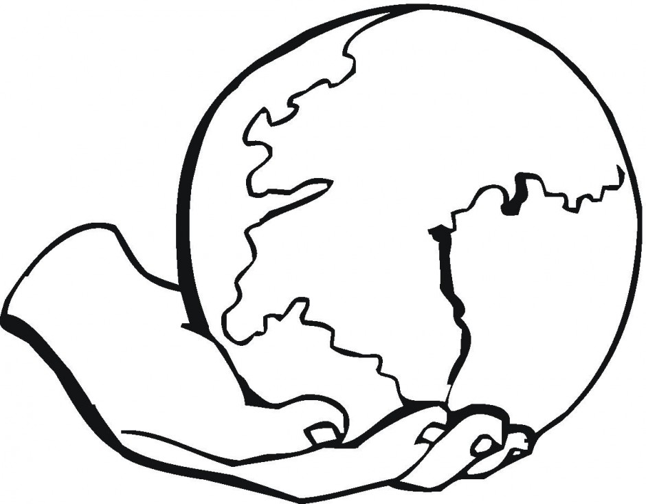 Cartoon Clipart Of A Black And White Stressed Earth Globe Vector ...