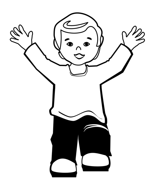 A Happy Little Boy (black and white) - Free and Easy Christian ...