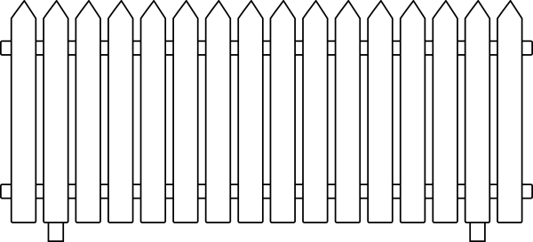 White Picket Fence clip art - vector clip art online, royalty free ...