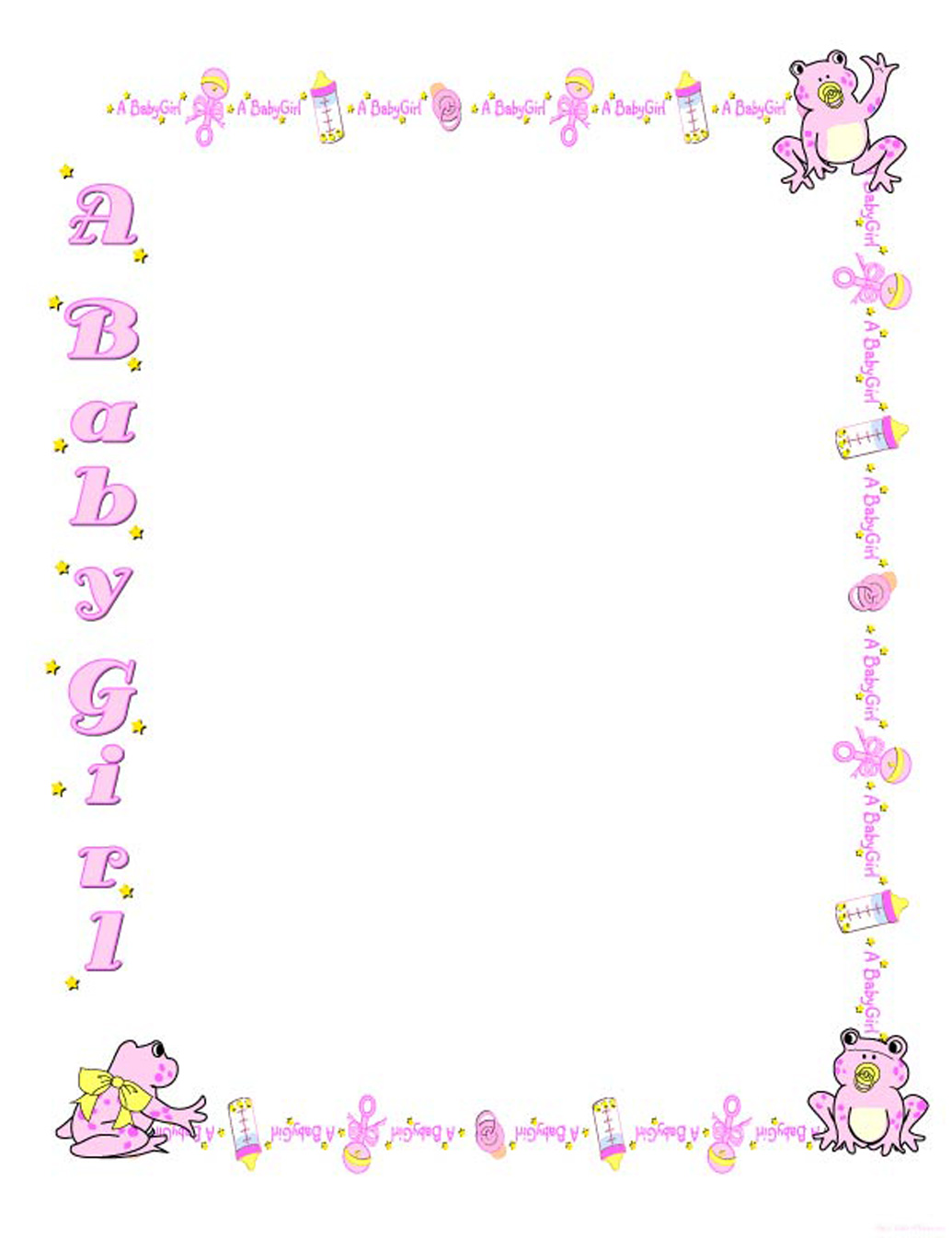 free baby shower clipart border - photo #30