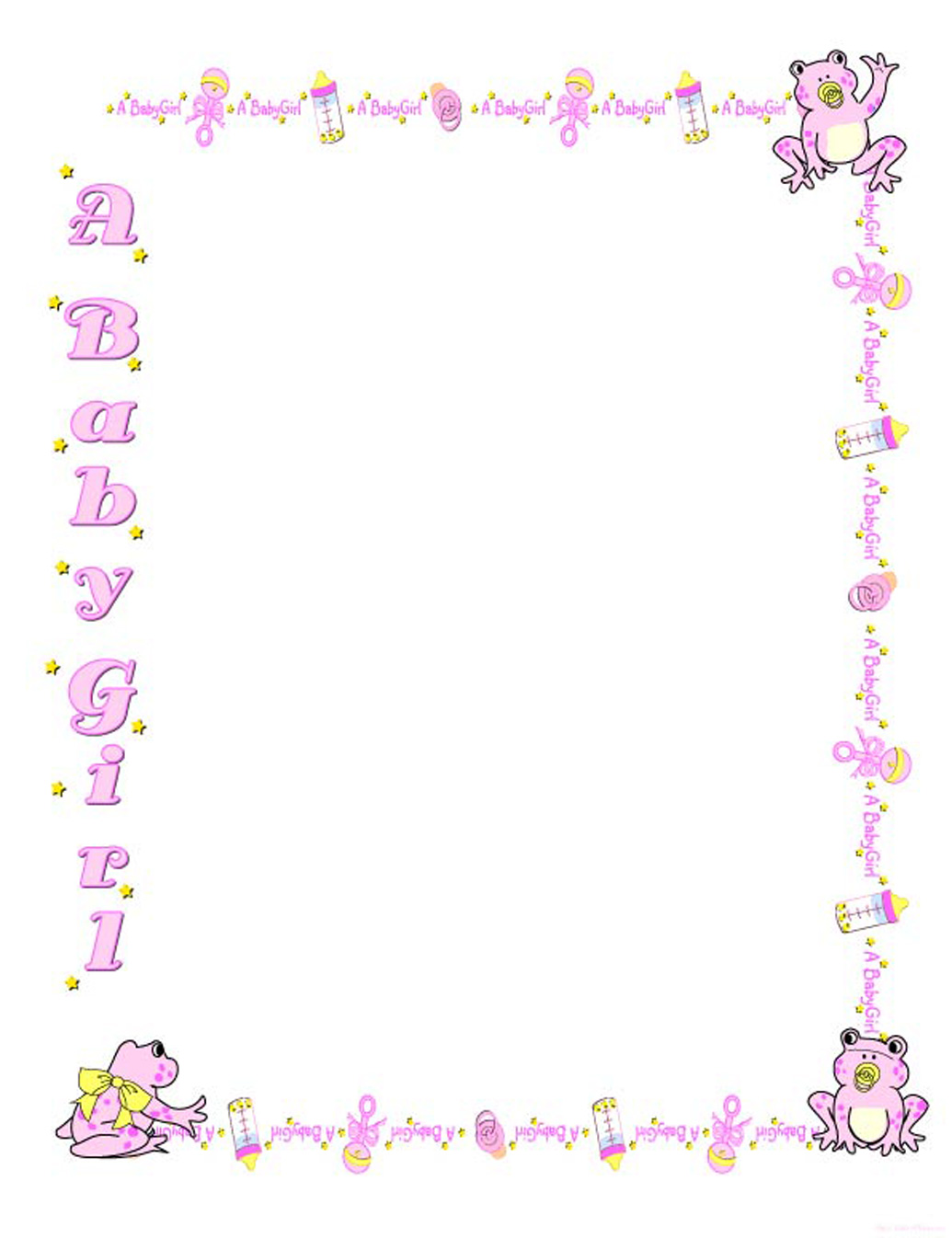 free clip art borders baby shower - photo #29