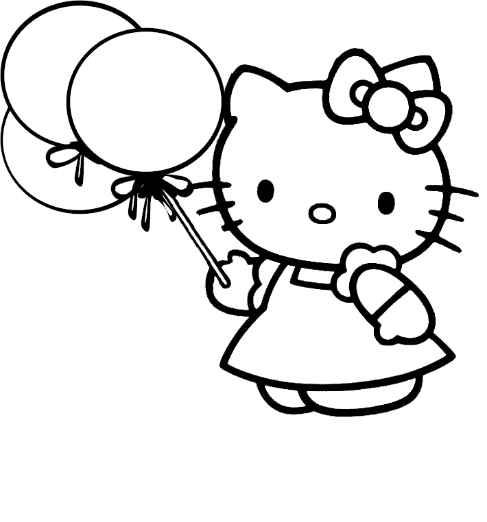 Hello Kitty Coloring Pages - d'