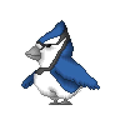 piq - pixel art | "Blue Jay" [100x100 pixel] by green1122455