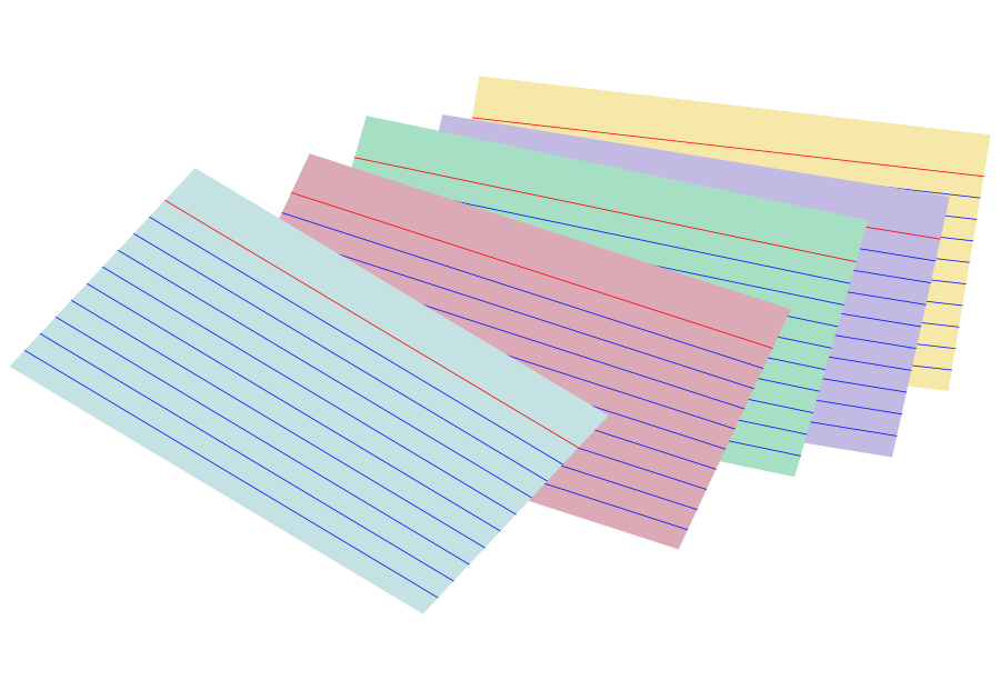 Stack of colored index cards Clipart, vector clip art online ...