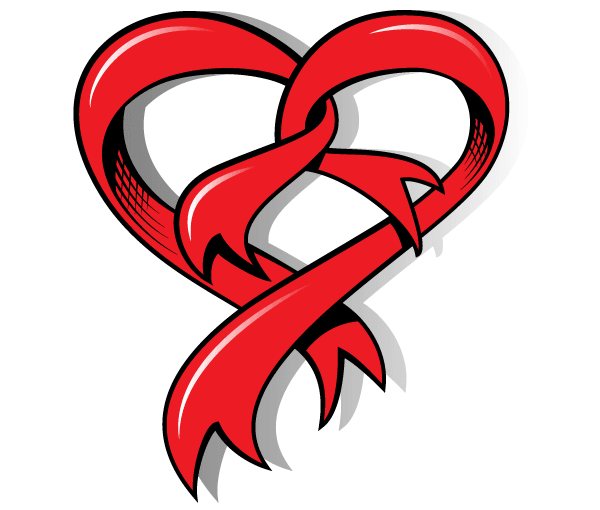 Heart Shaped Ribbon Free Vector Art | Download Free Valentine's ...