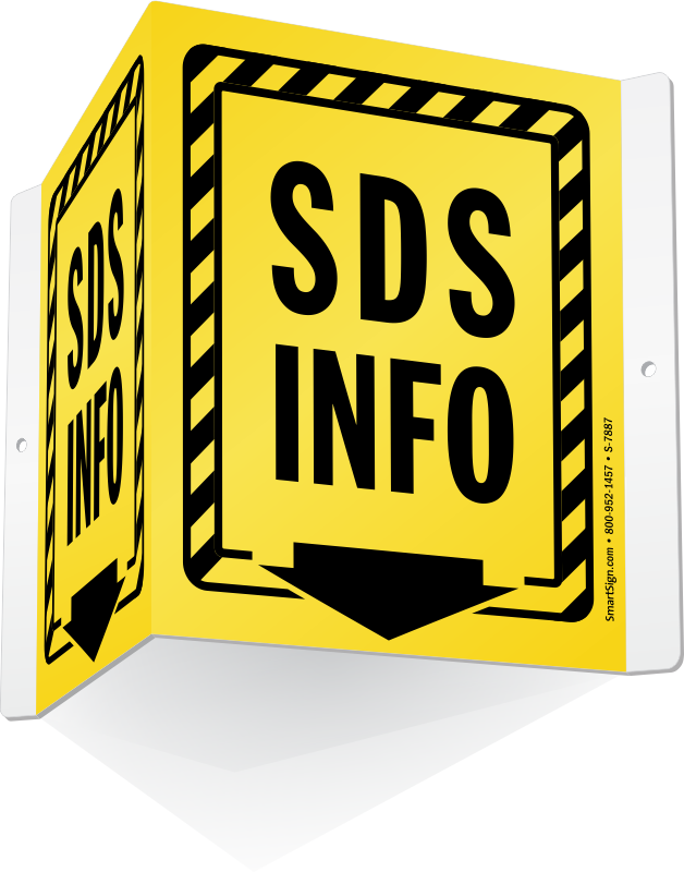 SDS Info 2-Sided Projecting Sign With Striped Border, SKU: S-7887 ...