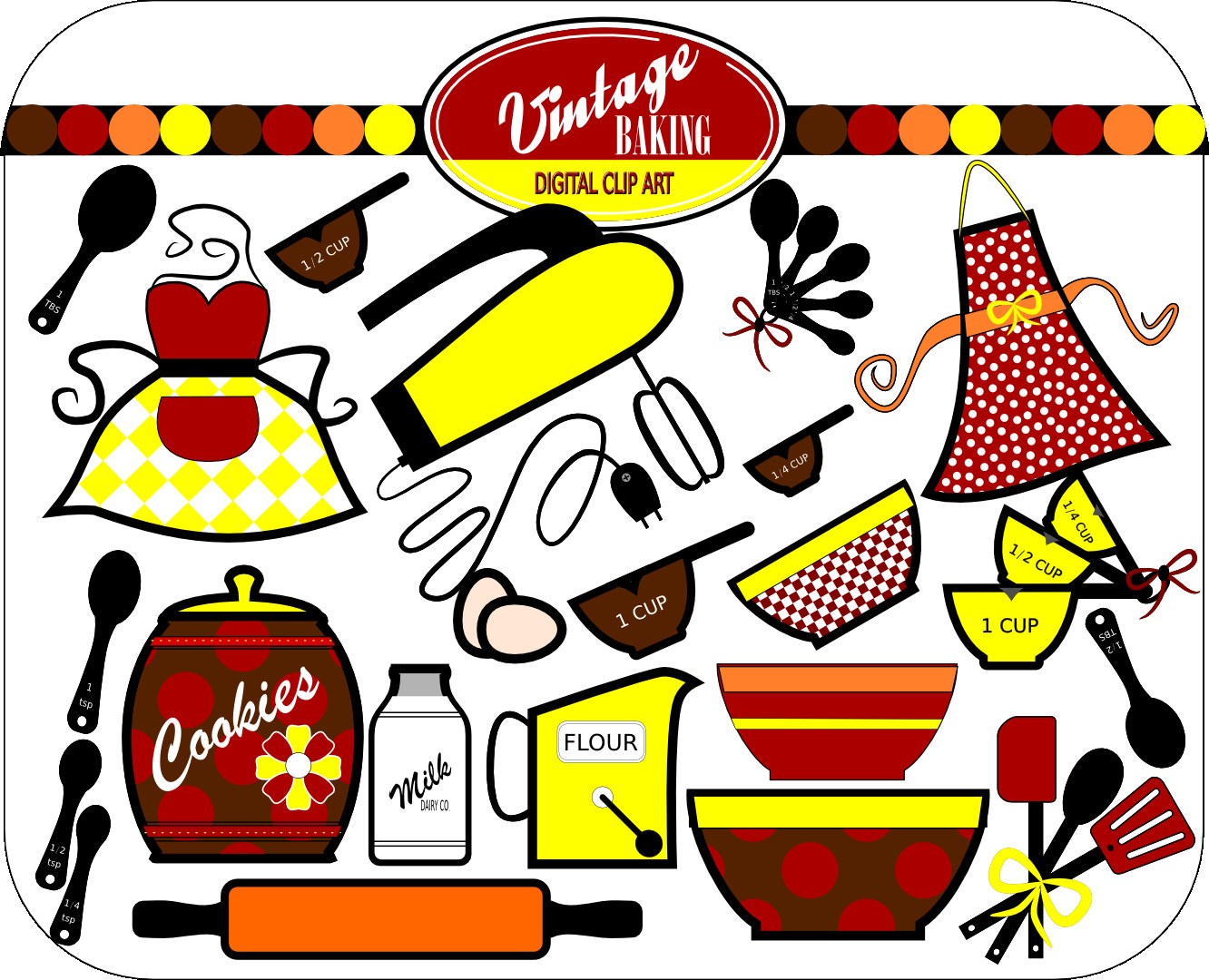 Popular items for 50s clipart on Etsy