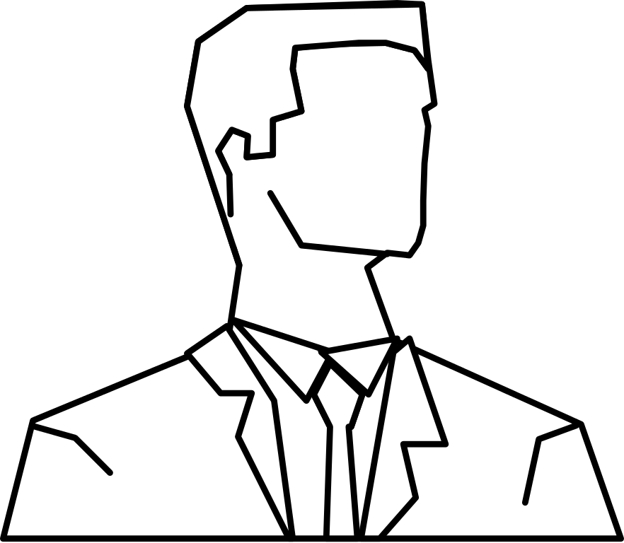 File:Silhouette man front outline bw.svg - Wikimedia Commons