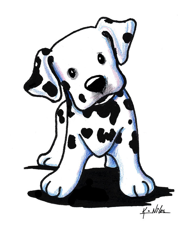 Dalmatian Puppy by Kim Niles - Dalmatian Puppy Drawing - Dalmatian ...