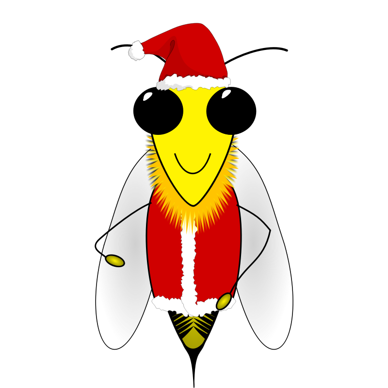 Clipart - Santa Honey Bee